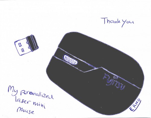 Postcard with Personalised Mouse from Fujitsu